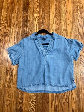 Chambray Popover Top